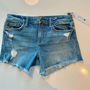 Joe's Jeans The Ozzie 4" Cut Off Shorts Denim Jean Frayed Hem Blue Size 28